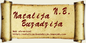 Natalija Buzadžija vizit kartica